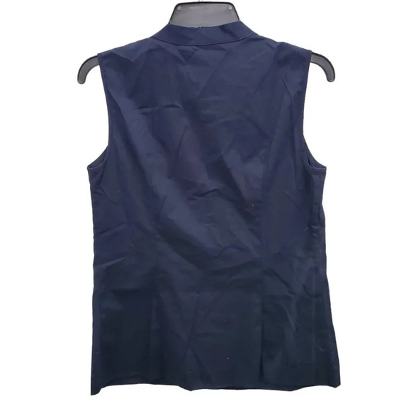 J. Crew Factory Women's Navy Scalloped Ruffle V-neck Sleeveless Top NWT Size S - Picture 6 of 6